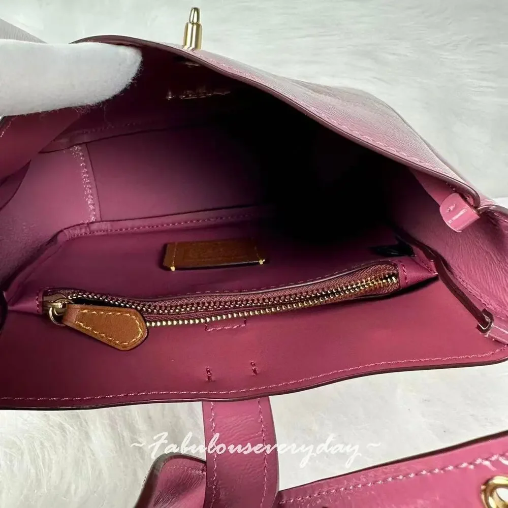 COACH Hadley Mini Crossbody Bag Shoulder Bag In Leather/Gold/Azelia CCE15 NWT